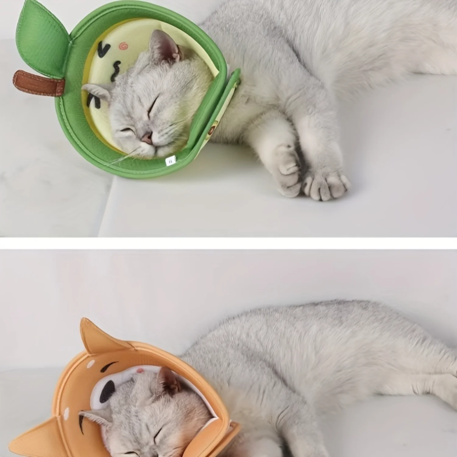 Защитный ошейник с милым узором для кошек регулируемый и дышащий кошачьим