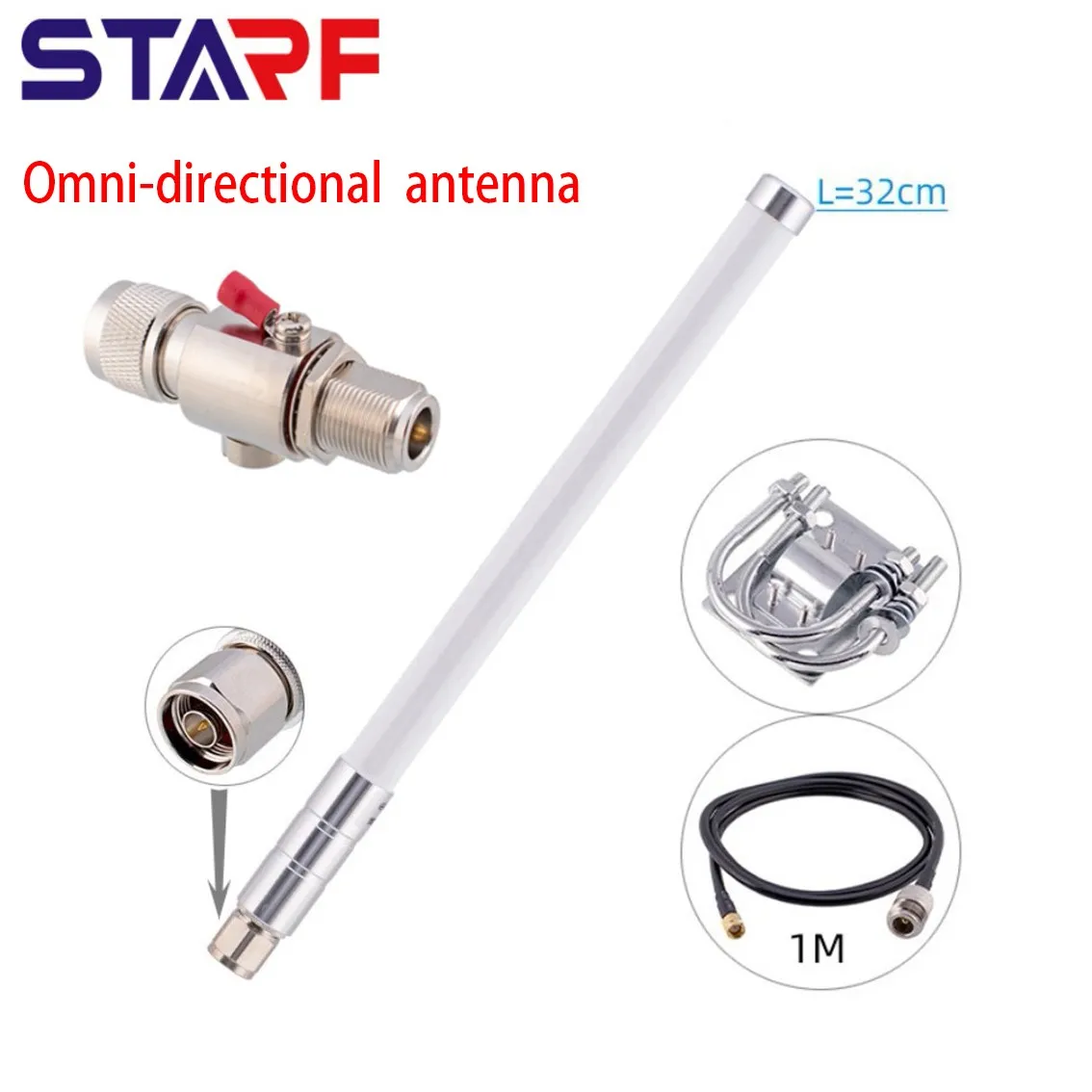 

Lora 8Dbi Antenna Helium N-J Male RAK Waterproof 868MHz 915MHz Aerial Kit