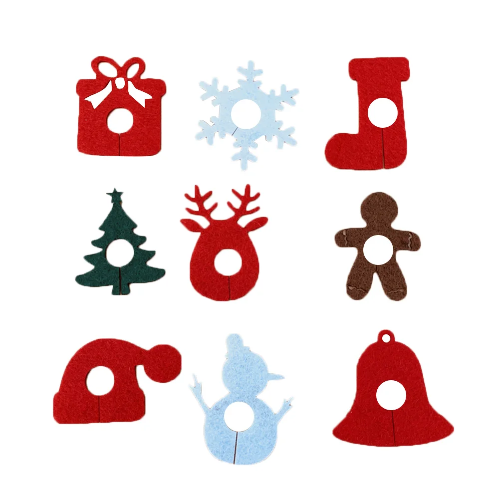 

Wine Christmas Charms Markers Marker Drink Drinking Silicone Decorations Tags Accessories Cocktail Cupglasses Identification Red