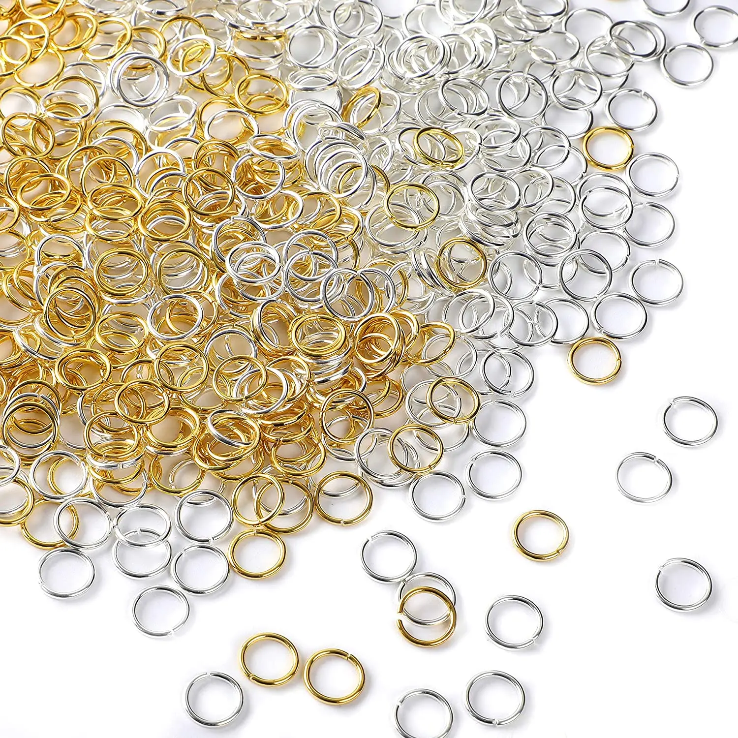 3 4 5 6 7 8 10 12mm 200pcs/lot Metal DIY Jewelry Findings Open Single Loops Jump Rings & Split Ring for Jewelry Making Crafts