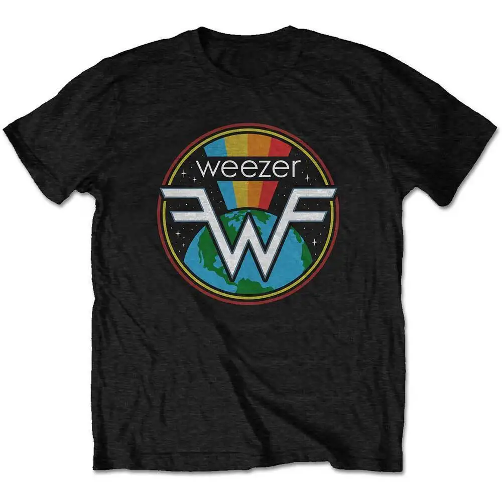 Футболка Weezer с логотипом символа мужская унисекс Черная