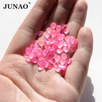 junao wholesale ss6 ss30 bulk package luminous rose nail rhinestone flatback diamond strass glitter glass stone round crystals