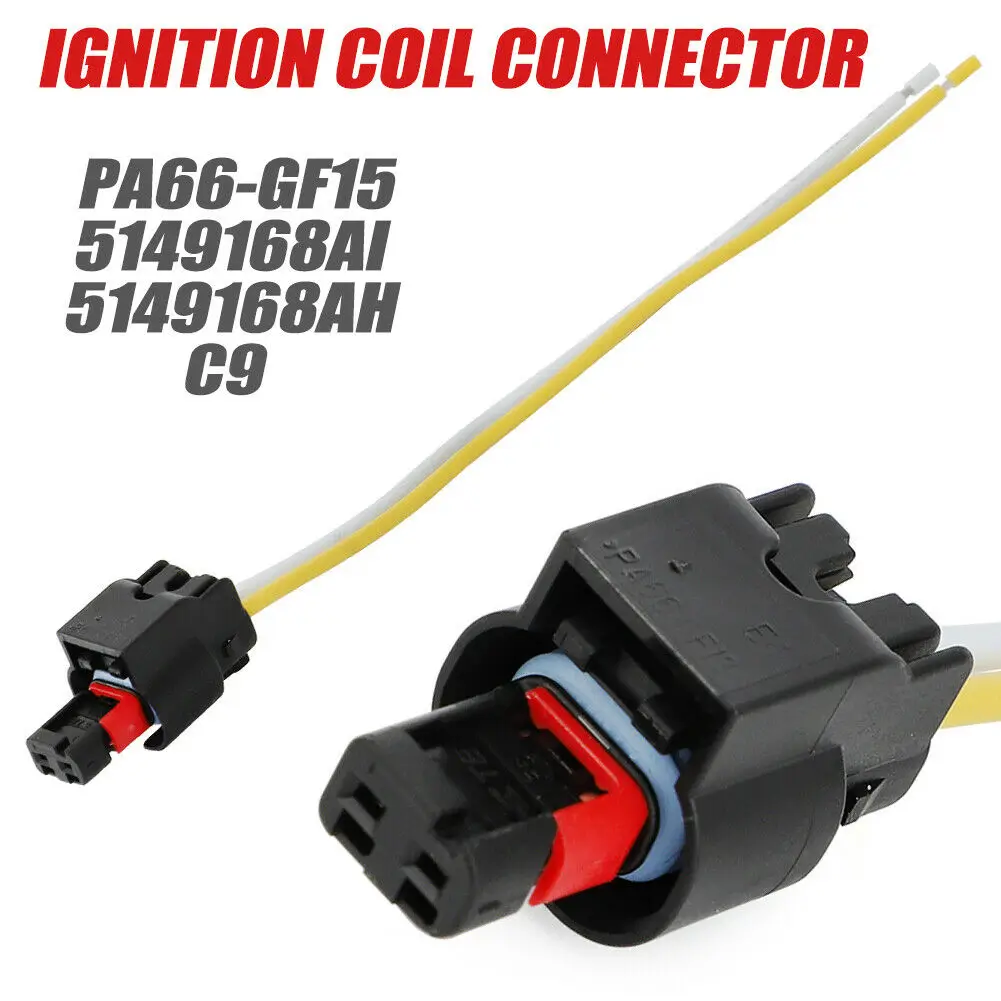 

Car Ignition Coil Connector PA66-GF15 5149168AI 5149168AH C9 For Dodge For Jeep Ram Chrysler Ram Ignition Coil Connector Part