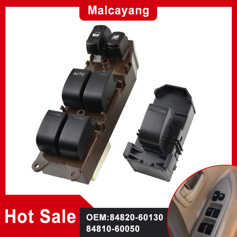 

Для 1998 1999 2000 2001 2002 Toyota Land Cruiser 100 4700 Новинка 84820-60110 84810-60065 главный переключатель электрического стекла