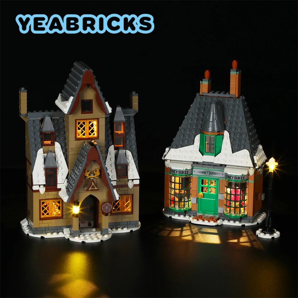 

YEABRICKS Набор строительных блоков со светодиодсветильник кой для деревни 76388 (без модели), игрушки для детей