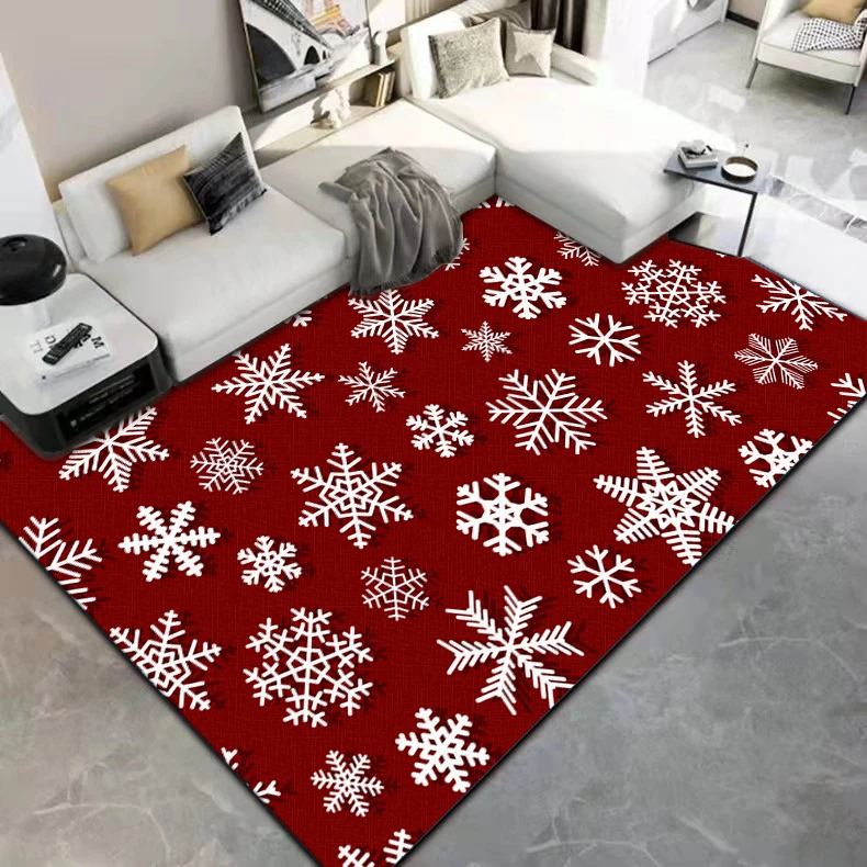 winter snowflake  HD Printed Carpet Household Rug Children's Room Living Room Rugs Yoga Mats Simple Floor Mat Gifts Dropshipping