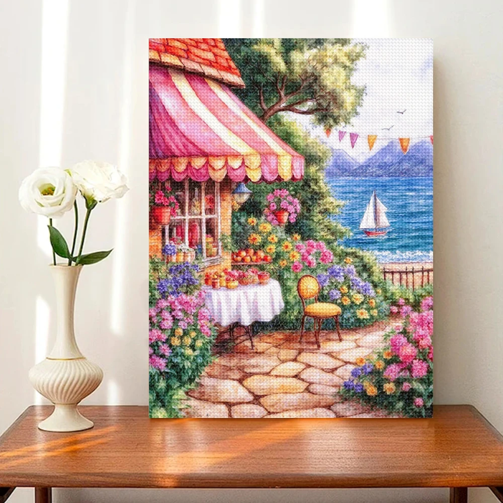 Пейзаж Европейский город алмазная живопись DIY полный круглый/квадратный горный