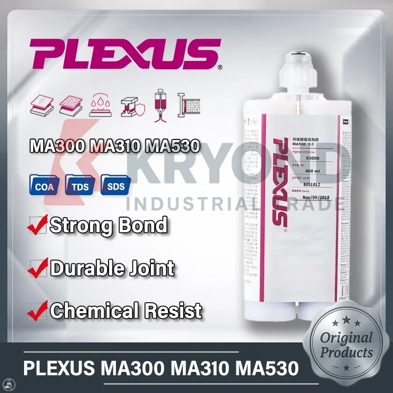 Фото Композитный двухкомпонентный метакрилатный клей PLEXUS MA300 MA310 MA530 MA560 MA830 AO420 для структурного соединения металла и пластика, 380 мл, 400 мл №1