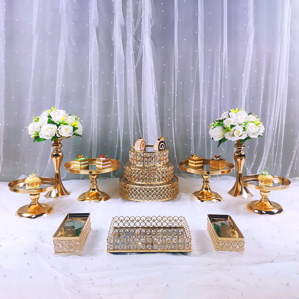 8 шт. акриловые зеркальные подносы для украшения свадебной вечеринки |