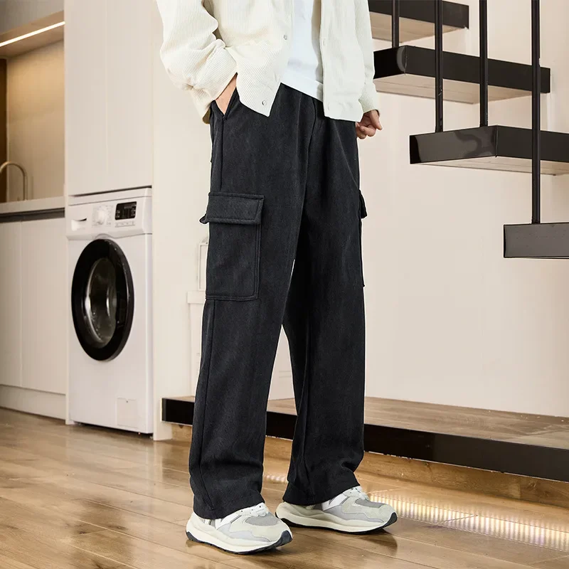 2024 новые японские винтажные мужские модные повседневные брюки свободного кроя