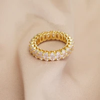 essff big oval cubic zirconia goldsilver color rock finger rings for women eternity promise couple rings luxury trend jewelry