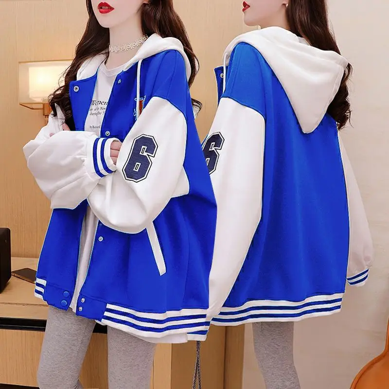 Женская бейсбольная куртка с капюшоном