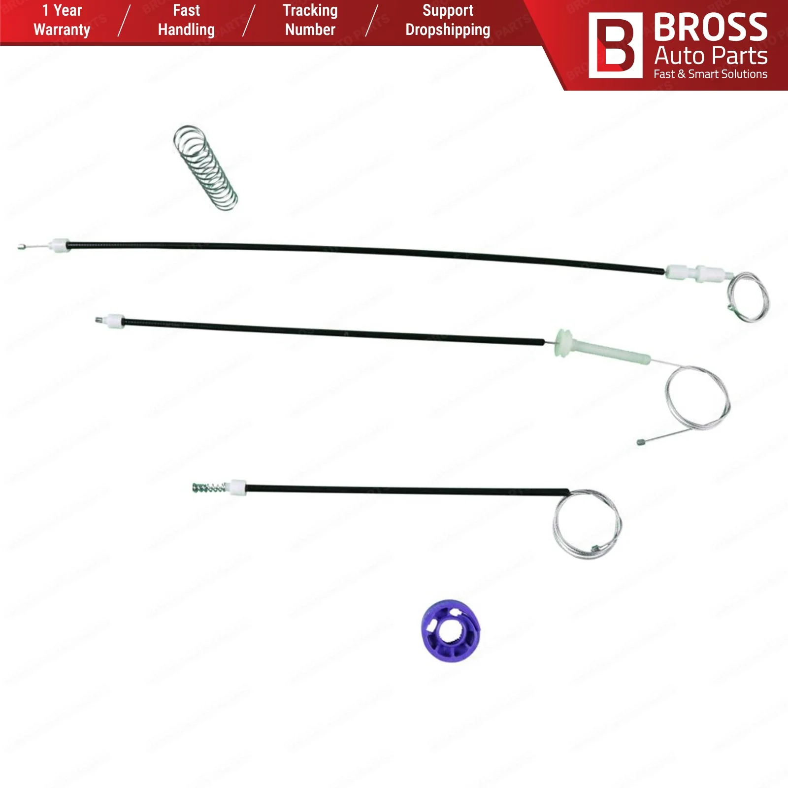 Запчасти для автомобилей Bross BWR989 электрический стеклоподъемник комплект ремонта