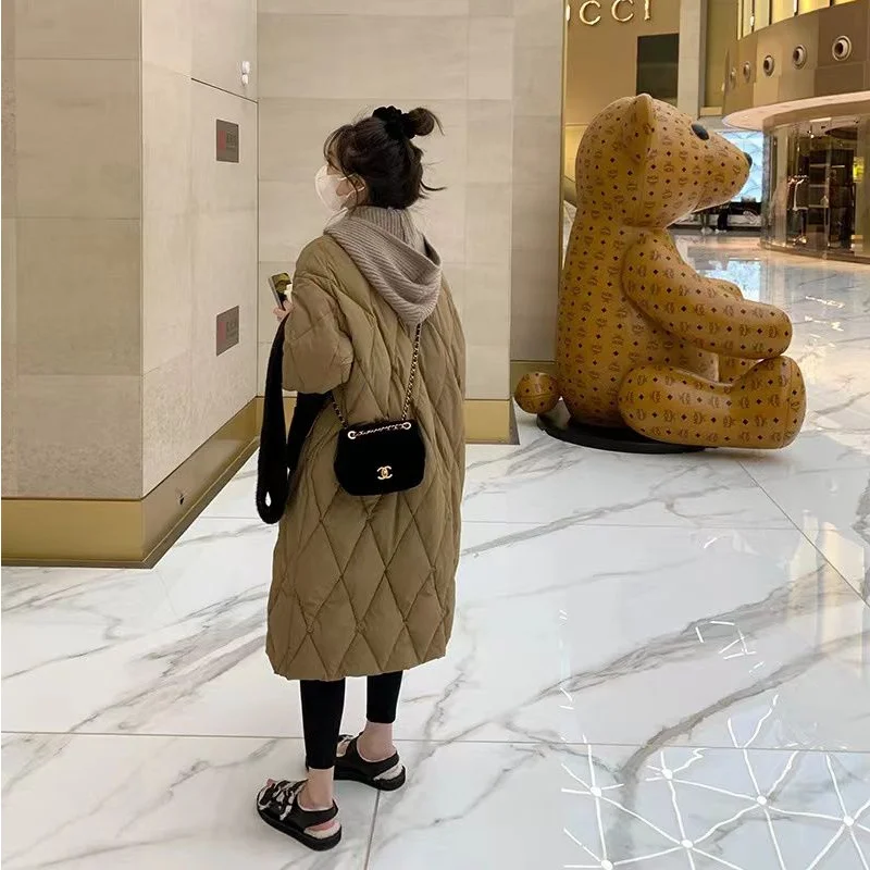2022 зимнее Новое корейское белое пальто на утином пуху Женская Съемная вязаная