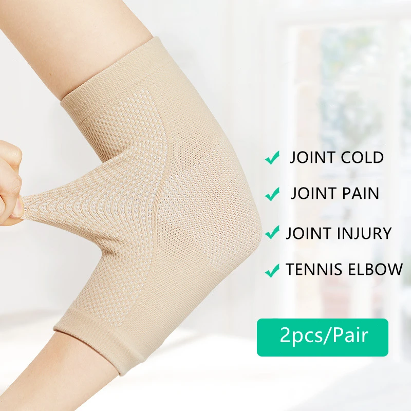 

2PCS Lightweight Elbow Support Breathable Compression Elbow Protector Sleeve Pads Brace for Tendonitis Tennis Golf Joint Pain