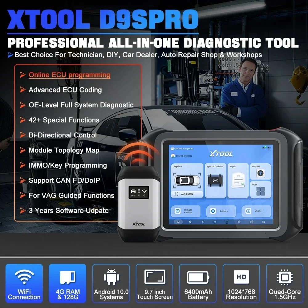 XTOOL D9SPRO WIFI диагностический инструмент топология картографирование ECU