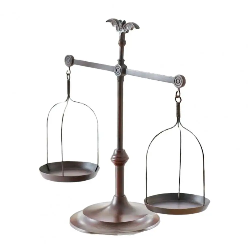 

Durable Balance Scale Fade-resistant Portable Vintage Halloween Mini Justice Scale Halloween Ornament Mini Justice Scale
