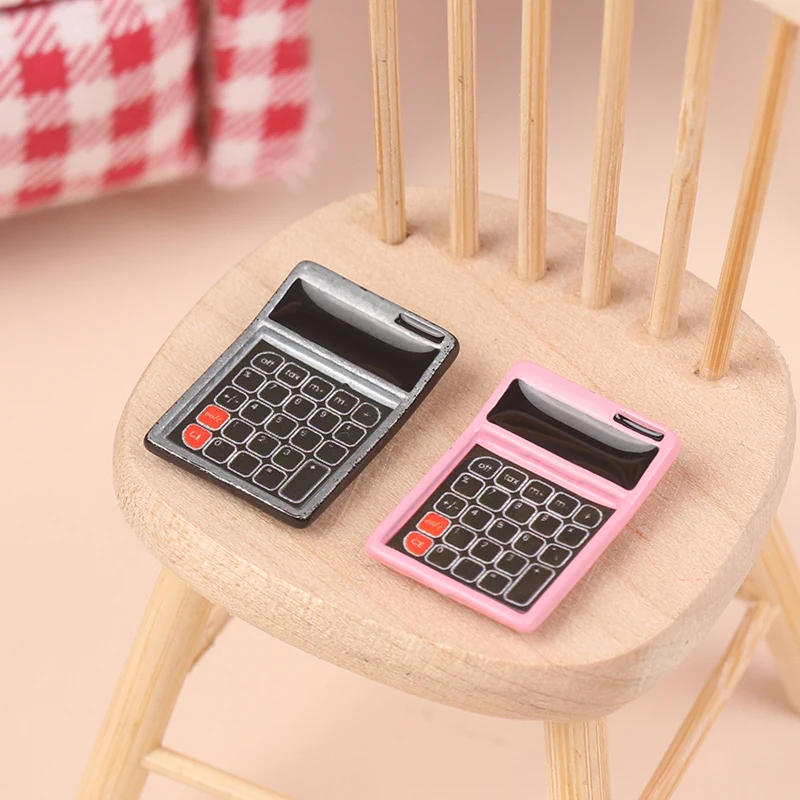Миниатюрный металлический калькулятор для украшения кукольного домика и