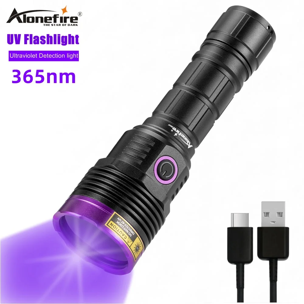 Alonefire SV51 20W UV Flashlight Black Light 365nm Ultraviolet light Invisible Torch For Detector Dog Urine Pet Stains Bed Bug
