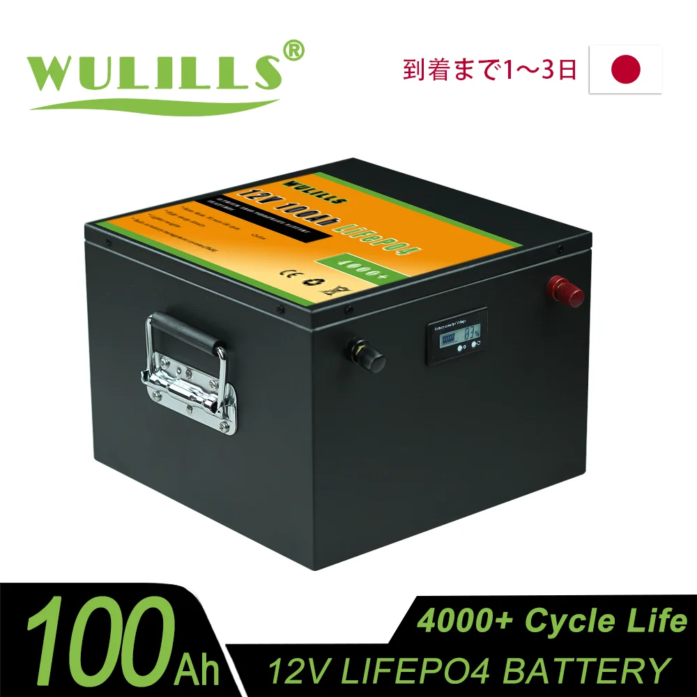 

LiFePO4 Battery 12V 100Ah Lithium Battery Pack Built-in BMS for RV Outdoor Marine Solar Inverter Tax Free Lifepo4 Batteries Pack