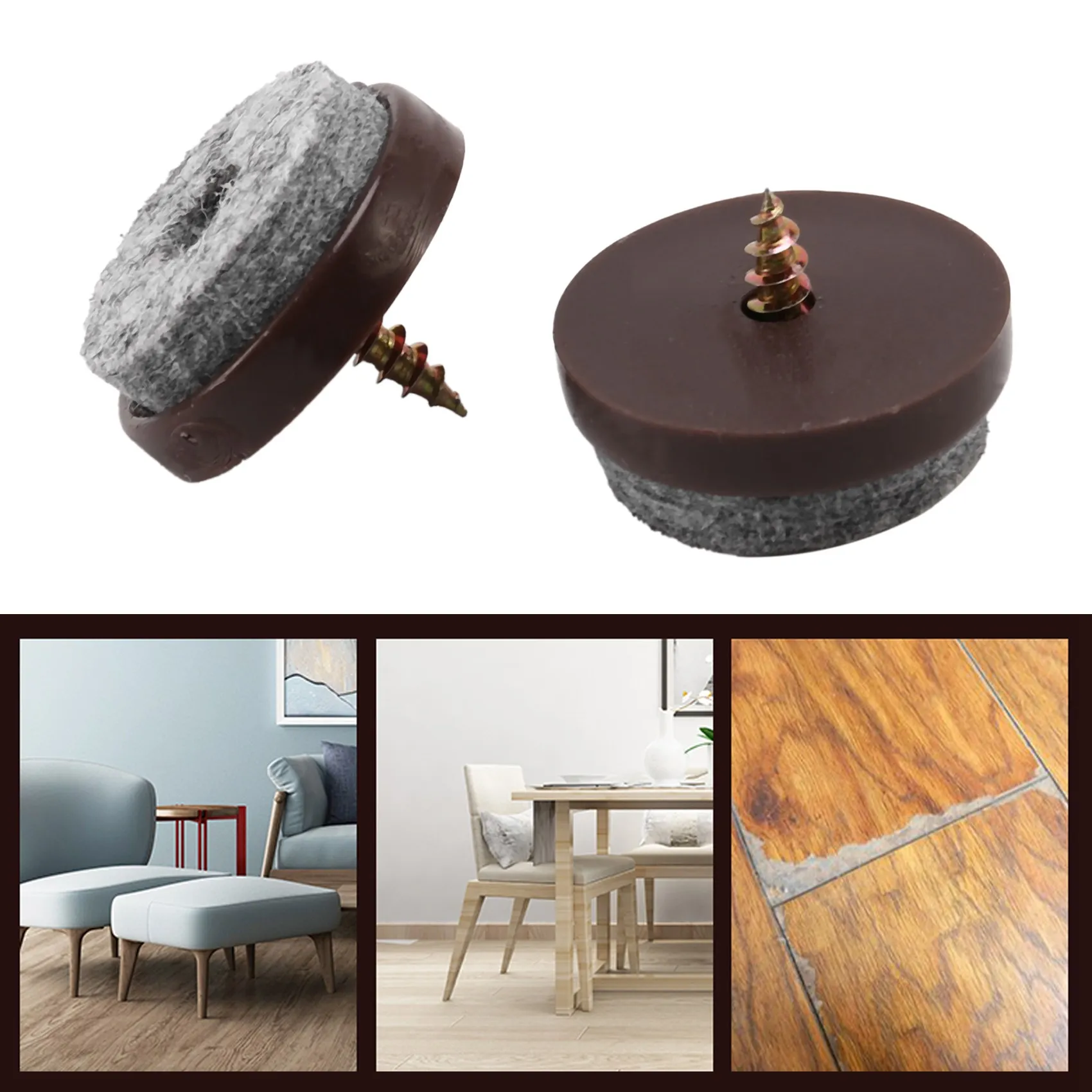 50 шт. Фетровые Подкладки для мебели 1-1/8 дюймов