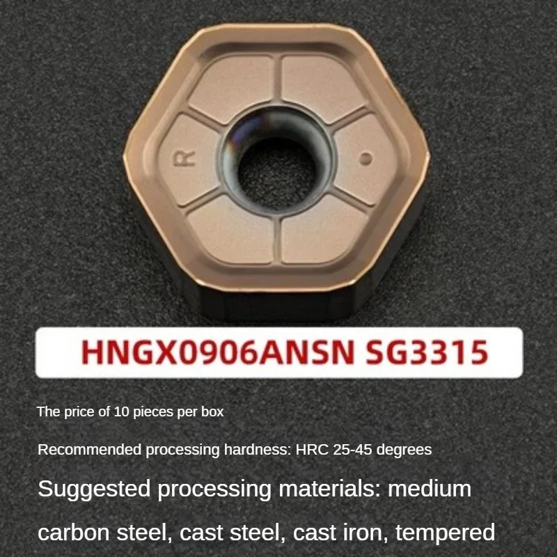 NC45HX0906 Внутренний фрезерный диск для холодной фрезы, 45 градусов, быстрая подача, установка диска фрезы HNGX0906, двусторонний, 12 углов