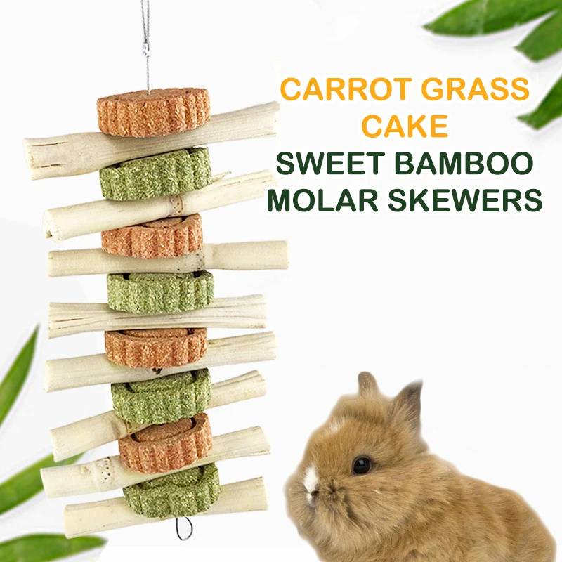 

Natural Organic Corncob Pet Chew Toy Molars Snack for Rabbit Hamster Guinea Pigs Bite Grind Teeth Grass Cakes Bunny Hanging Toys
