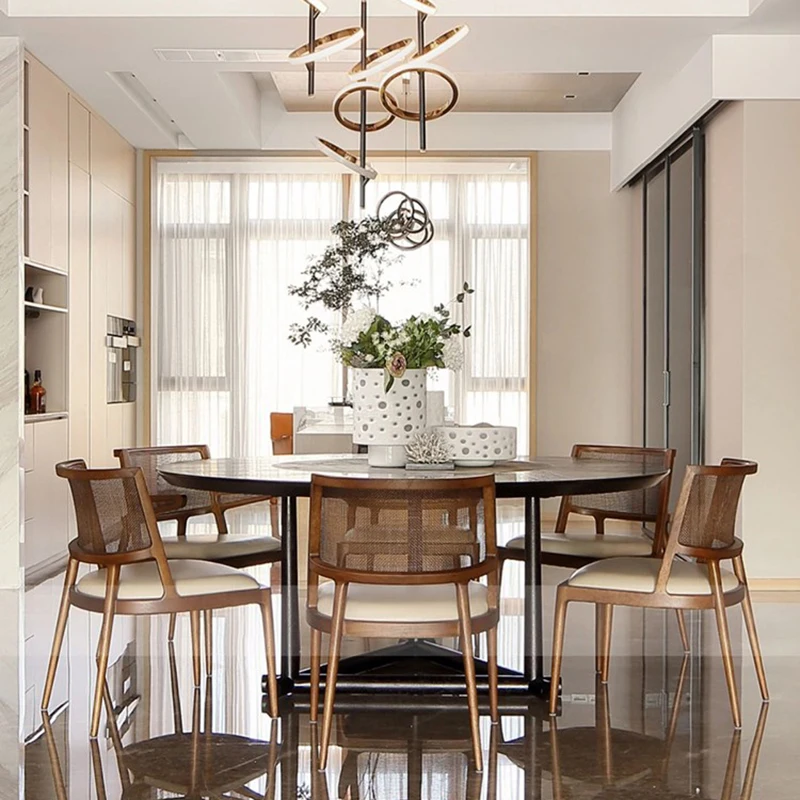 Обеденные стулья из массива дерева в итальянском стиле для спальни обеденные