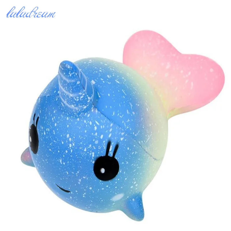 

2pcs Fun Big Whale Scented Squishy Charm Slow Rising 12cm Simulation Kid Toy Stress Reliever Nice Gift