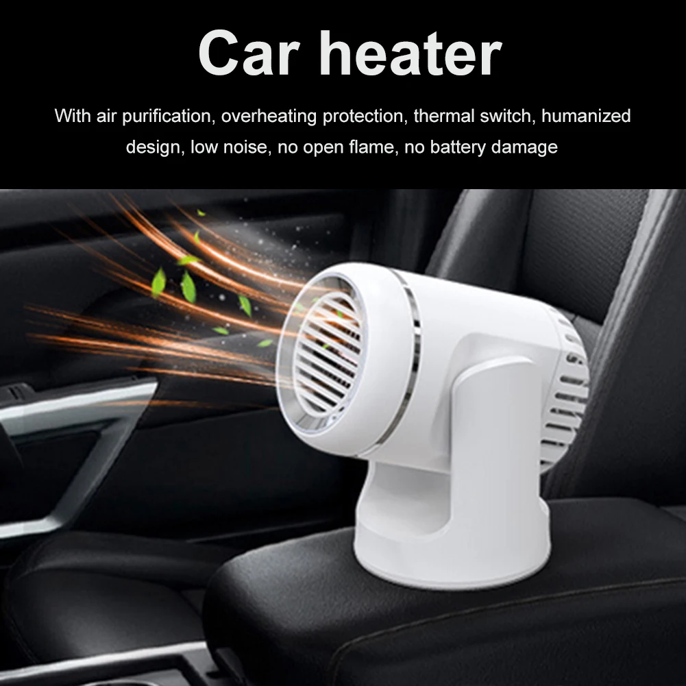 

Electric Heating Fan 12V Window Windshield Defogging Defrosting Heater Air Purification Low Noise for Car Winter Accessories