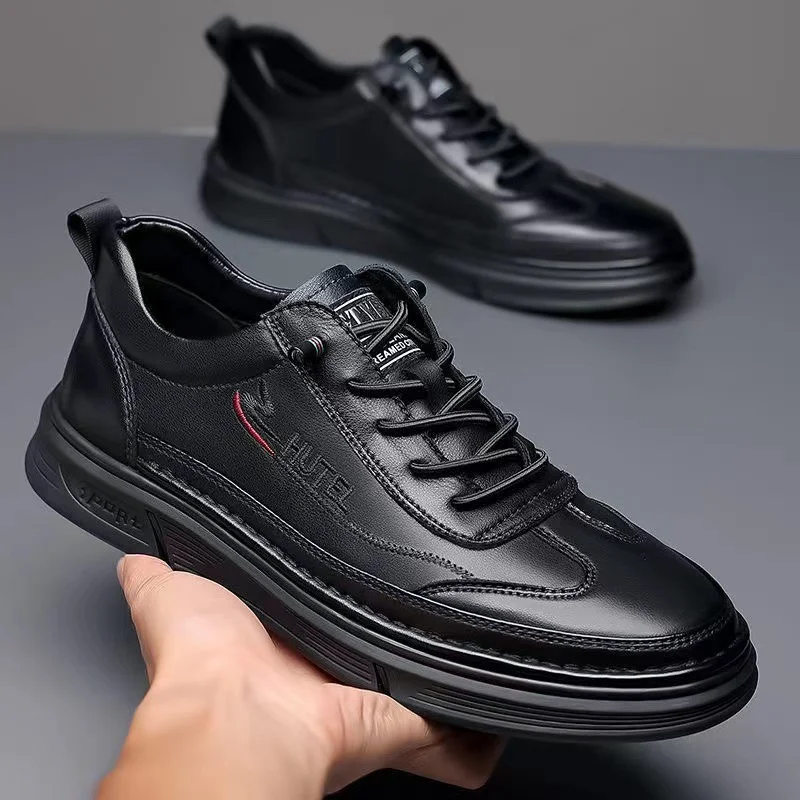 

Casual Zapatos Para Hombre New Trend Spring Casual Board Shoes Leather Soft Bottom Breathable Korean Sports Men Shoe Loafers
