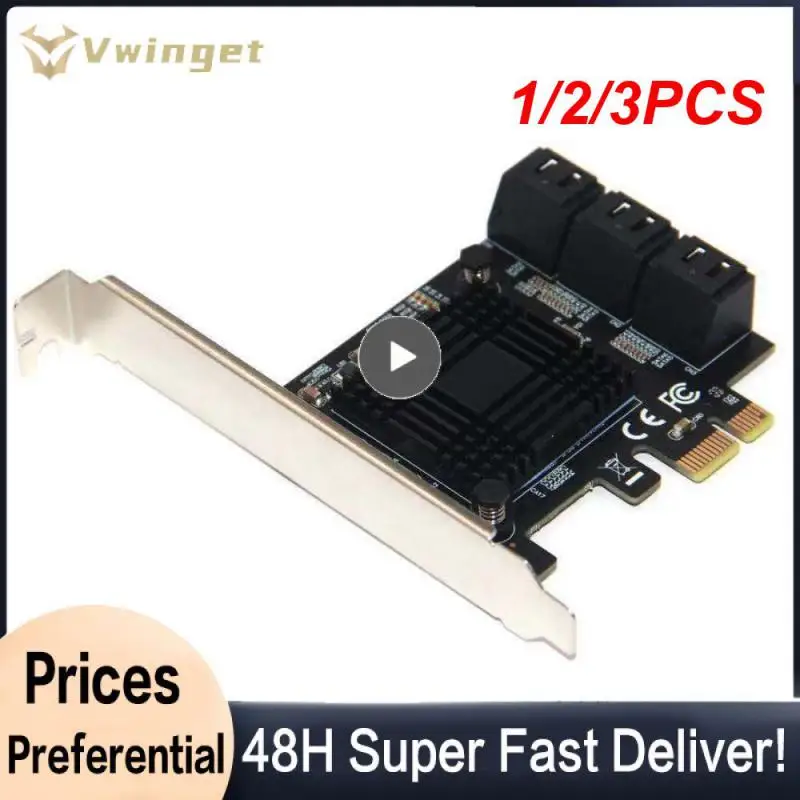 

1/2/3PCS Port SATAI Express Expansion Card PCI-E/PCIE SATA Controller SATA Multiplier SATA3 6Gbps ASMedia ASM1166 Chip for HDD