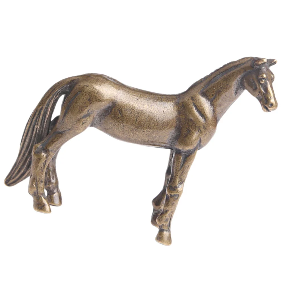 

Horse Statue Figurine Animal Brass Ornament House Wealth Figurines Sculpture Decor Zodiac Animals Gift Home Amulet Simulation