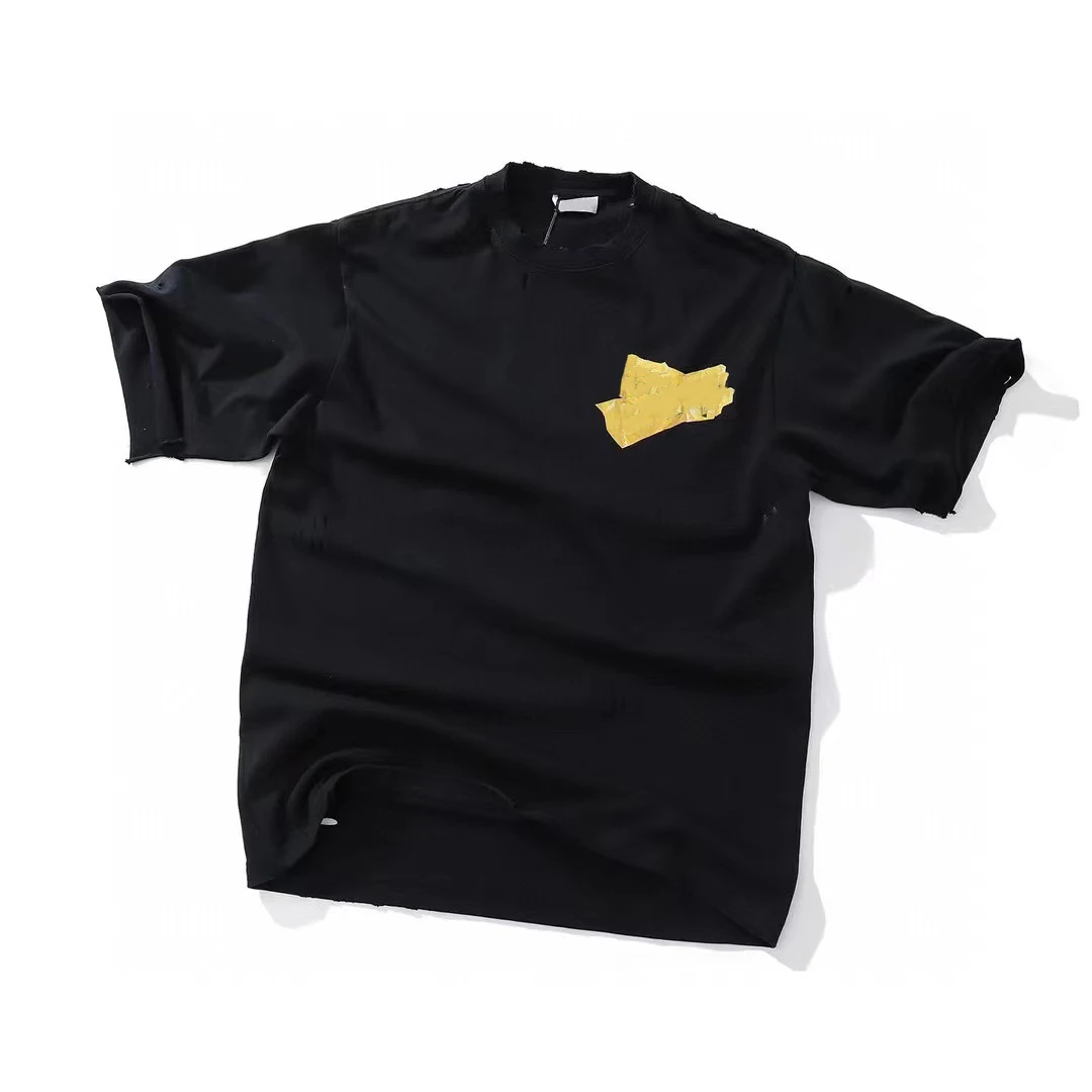 

Однотонная футболка NIGO с коротким рукавом и логотипом на ленте # nigo4681