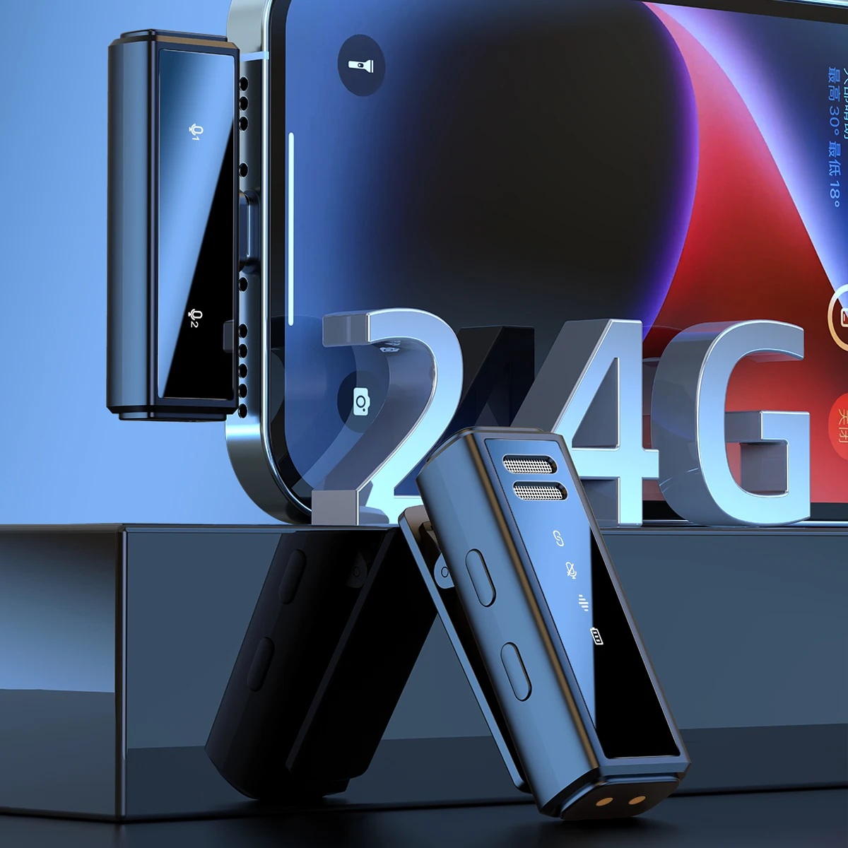 Новый беспроводной петличный микрофон 2,4 ГГц с зарядным чехлом для интервью, Vloging, живая трансляция, микрофон для iPhone, Android