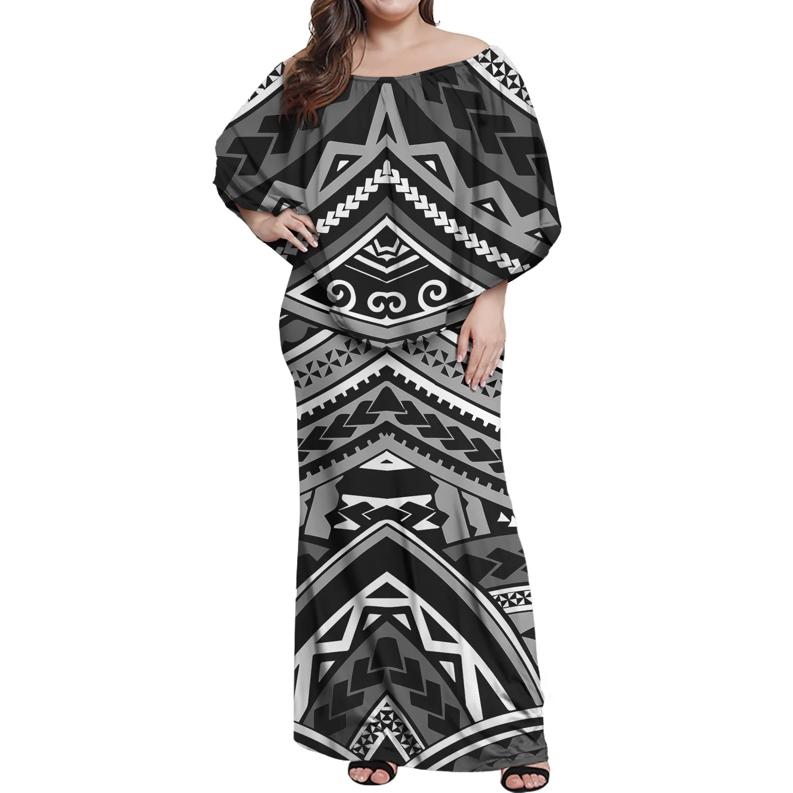 

Женское длинное платье без бретелек, с открытыми плечами