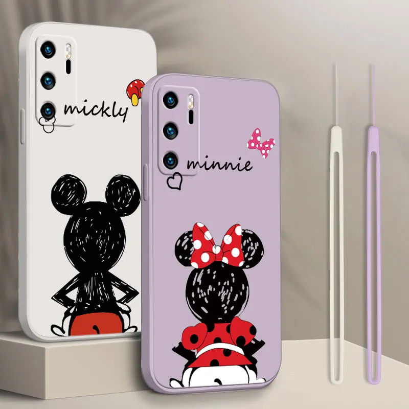 

NEW Mickey Mouse back Phone Case For OPPO Find X5 X3 X2 Lite Pro Neo A96 A94 A93 A77 A76 A74 A73 Liquid Rope Funda Cover Soft