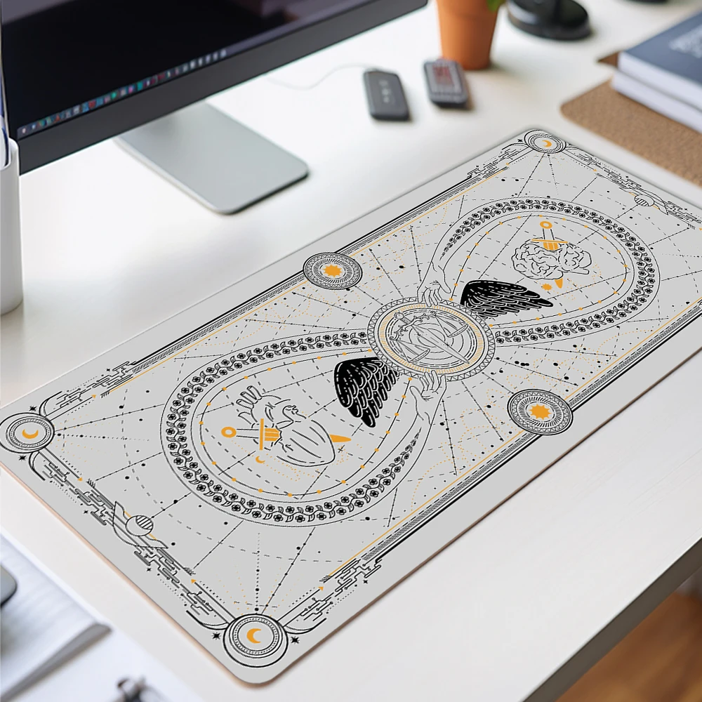 

White Equilibrium-midnight-royal Mousepad Gamer Carpet Laptop Deskmat Japan Anime Mouse Pad Gaming Accessories Playmat Mouse Mat