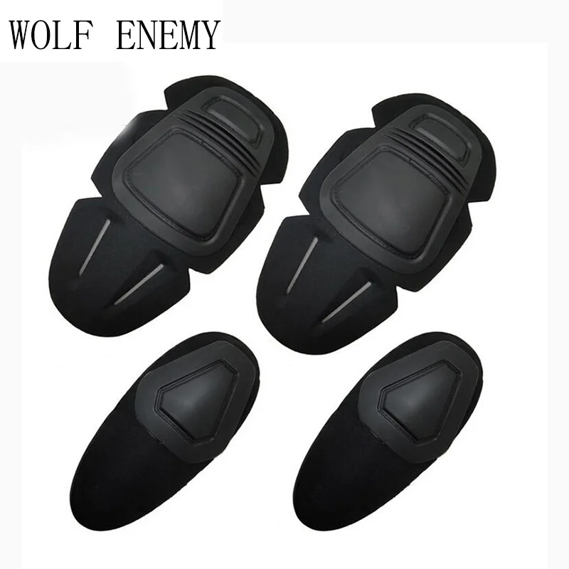 

Тактический наколенник и налокотник для пейнтбола, страйкбола, боевого униформа, военный костюм, 2 наколенника и 2 налокотника, Just Frog