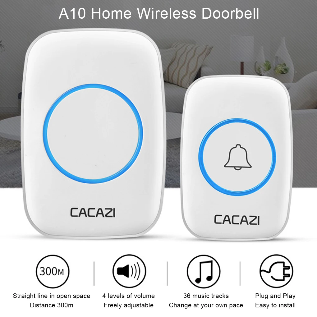 

Wireless Doorbell Door Bell Beeper Music Receivers