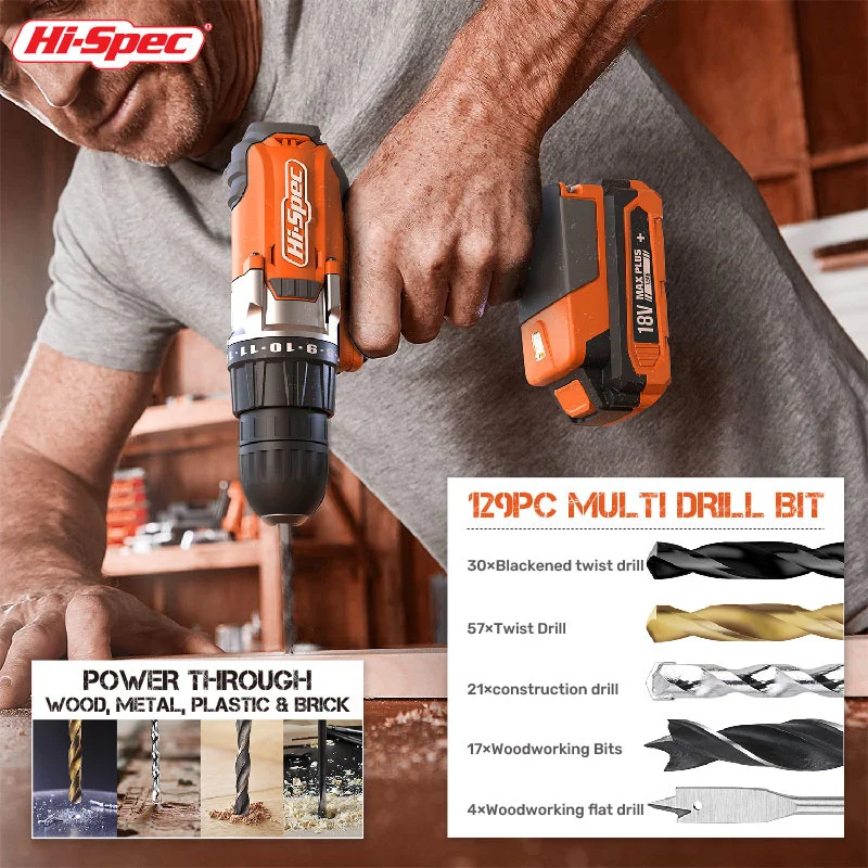Hi-Spec HSS Cobalt Twist Drill Bit Set Metric Straight Shank With Metal Case For Stainless Steel Wood Drilling |