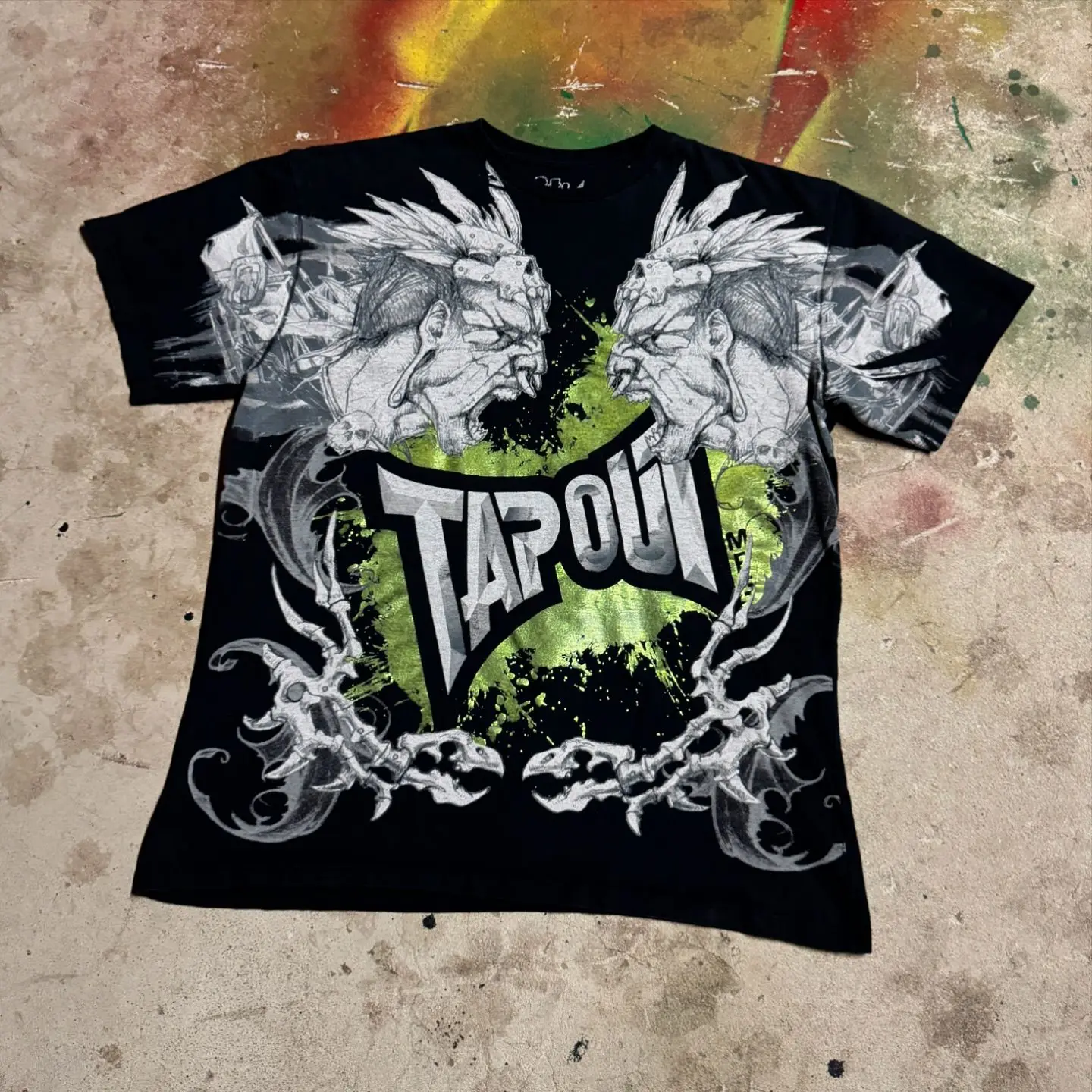 Хип-хоп панк-рок надпись графическая уличная одежда футболка Tapout топы Y2K большого