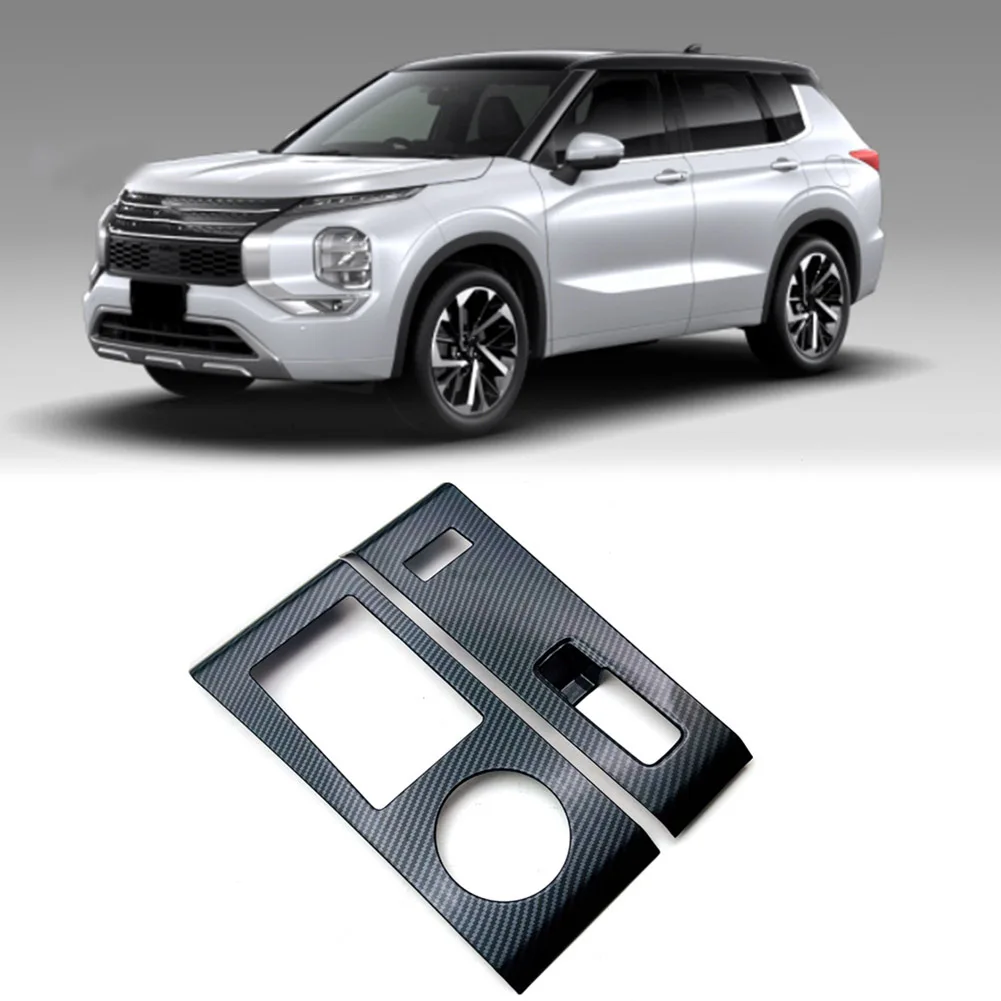 

High Quality Shift Panel Frame Panel Trim Carbon Fiber Texture Central Control Cover Trim For Mitsubishi Gear Shift Panel