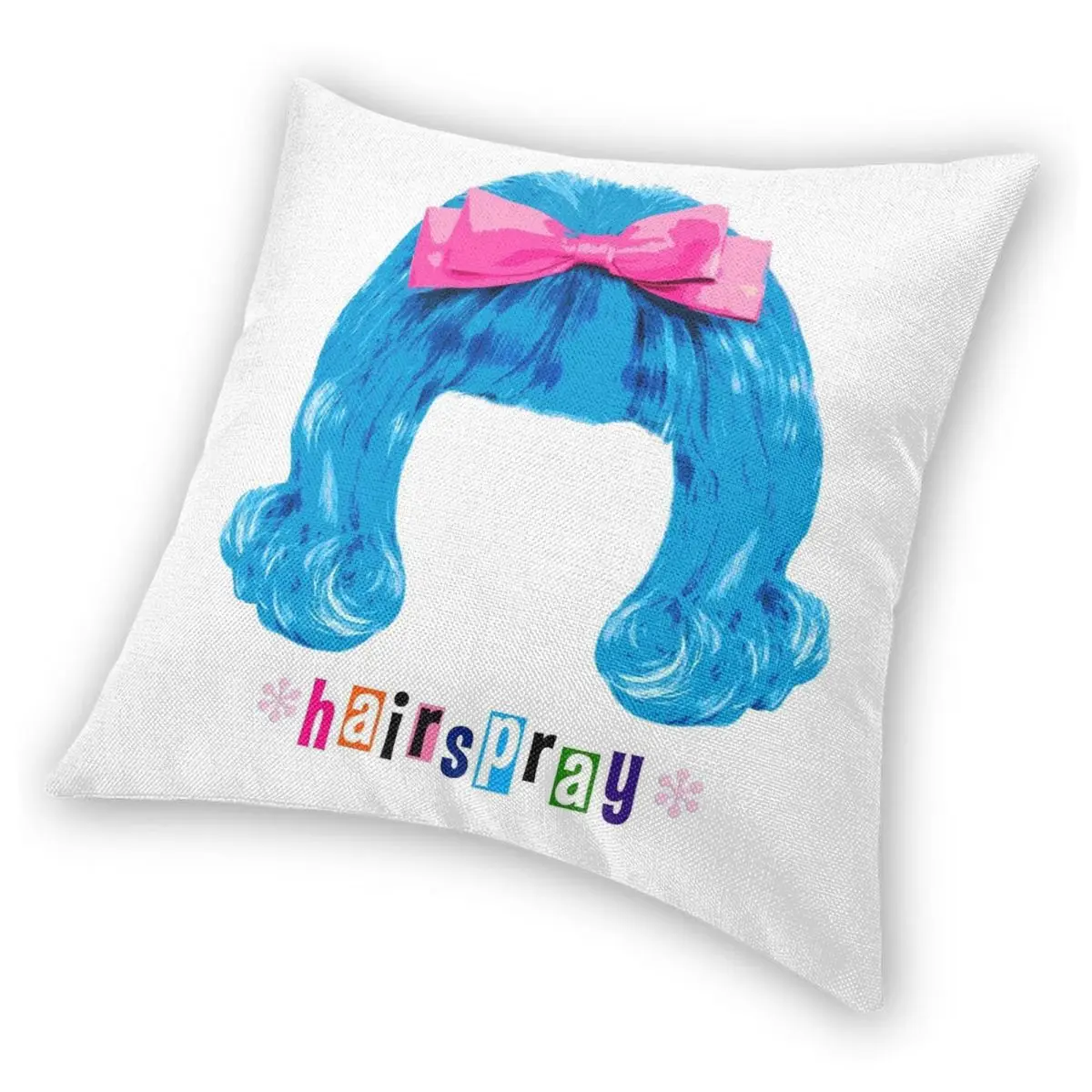 Квадратная наволочка Музыкальный Бродвей Hairspray из полиэстера и льна с бархатным