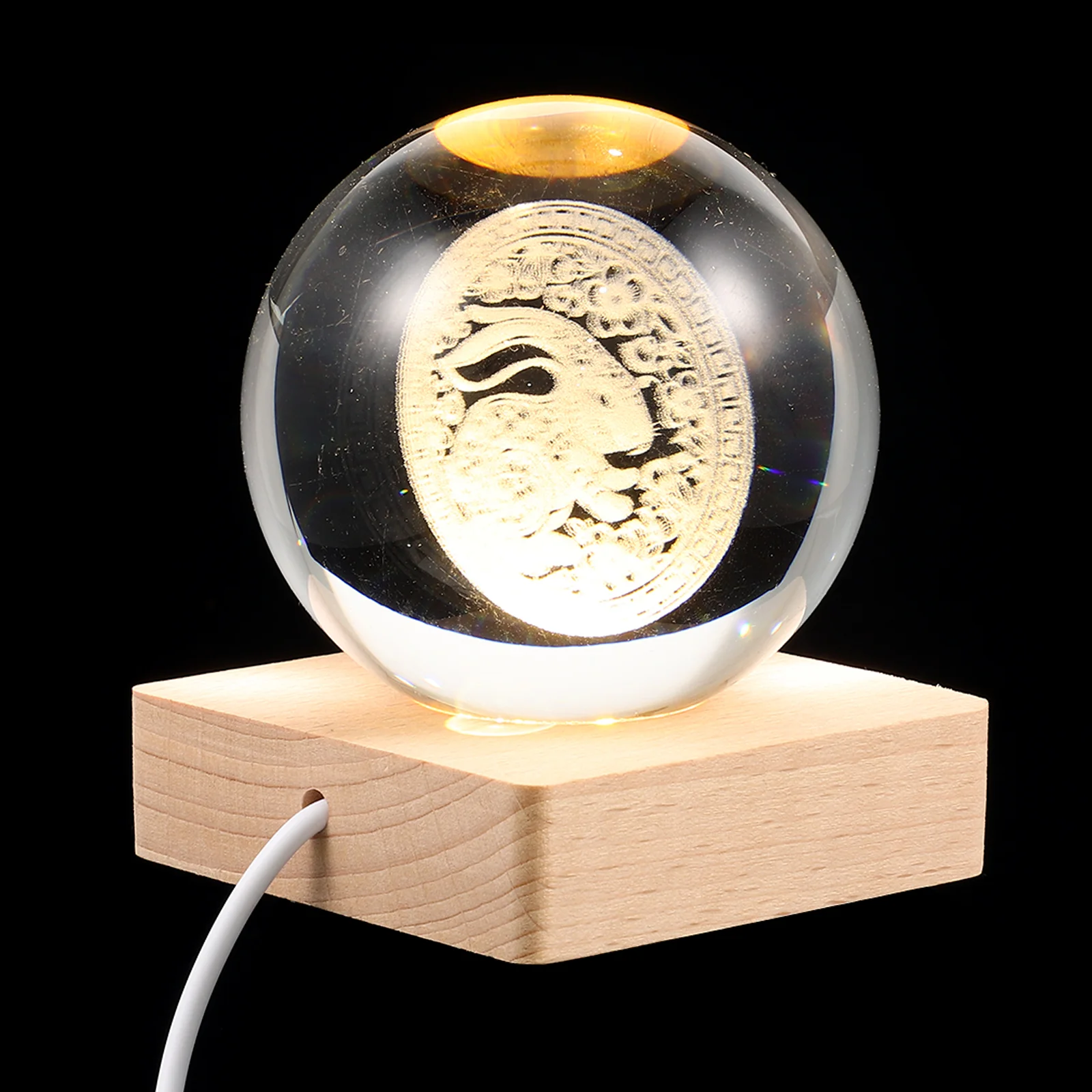 

Lamp Crystalrabbit Night Light Decor Table Figurine Kidsillusion 3D Lamps Bedroom Animal Year Paperweight Tabletop Lights