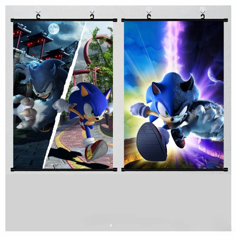 

Cartoon Poster SonicTheHedgehog Knuckles Game Surrounding High-value Creative Fashion Paste Mural Decoration Hanging Painting