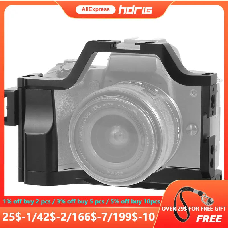 

Корпус HDRIG EOS M50 с тремя креплениями для холодного башмака для Canon Eos M50 M5 аксессуары для фотостудии