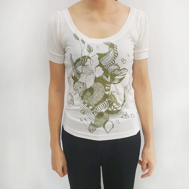 

Green flower bamboo fiber brand new y2k oversize top anime kawaii harajuku gothic summer urbano goth vintage women t-shirt
