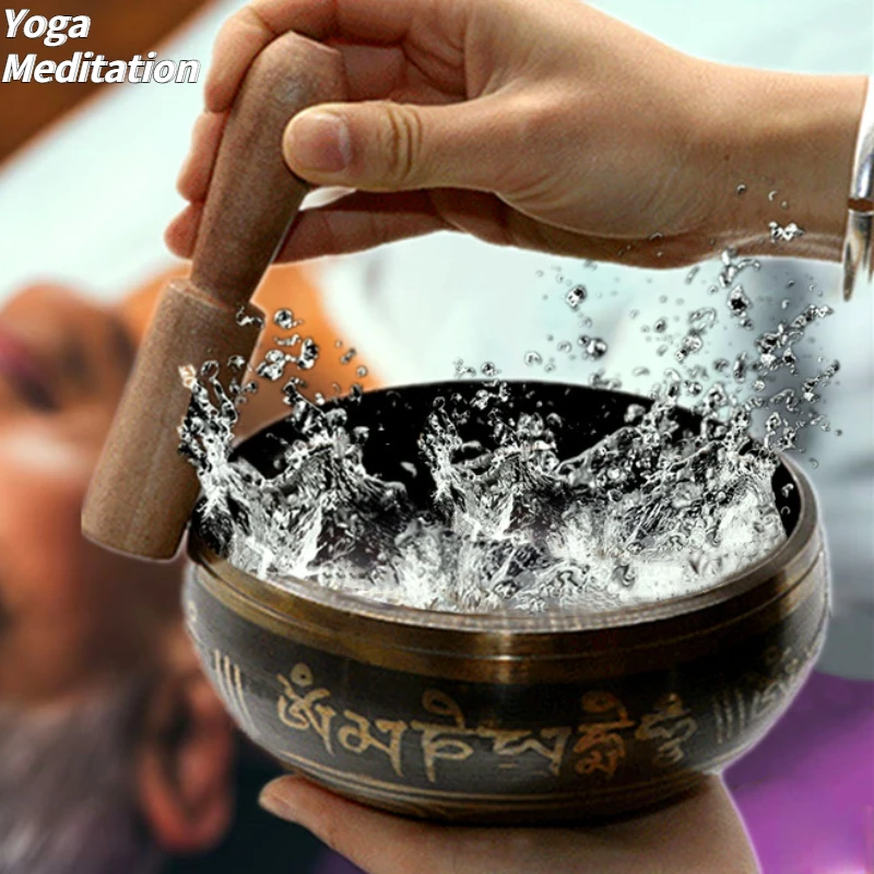 

Tibetan Singing Bowl for Meditation Healing Wholesale Brass 8inch-17.5inch Crystal Singing Bowl Meditate Klangschale Yoga