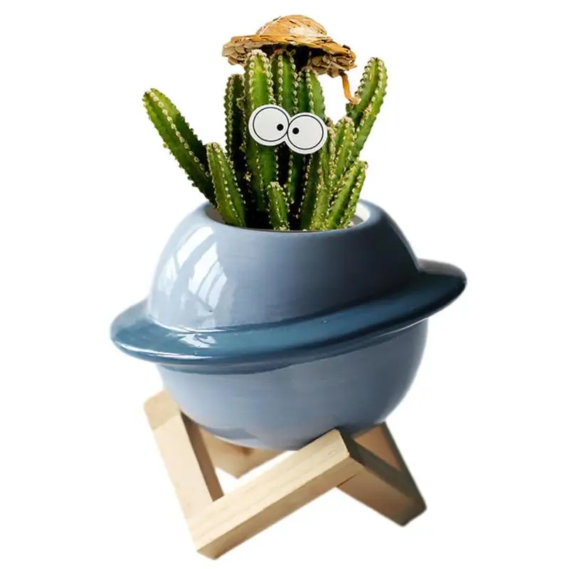 

Ceramic Succulent Pots Planet Succulent Pot Small Planting Holding Supplies For Parents Neighbors Best Friends Garden Bedroom